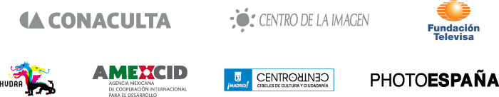 Logotipos de Conaculta, Centro de la Imagen, Fundación Televisa, Hydra, AMEXCID, CentroCentro Cibeles y PhotoEspaña